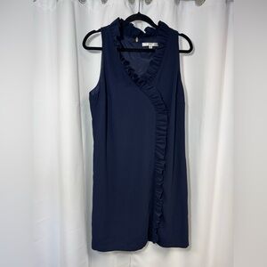Trina Turk Navy Ruffle Mini Dress